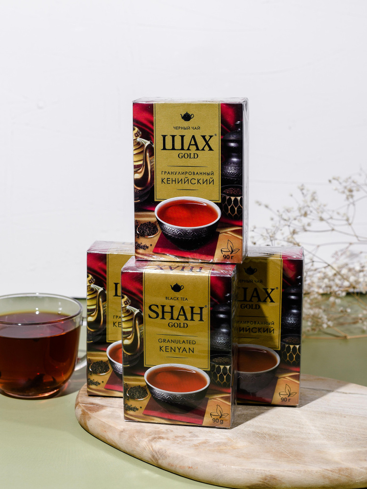 Чай чёрный гранулированный Шах Gold 4 шт. по 90 гр. (01/25) #1