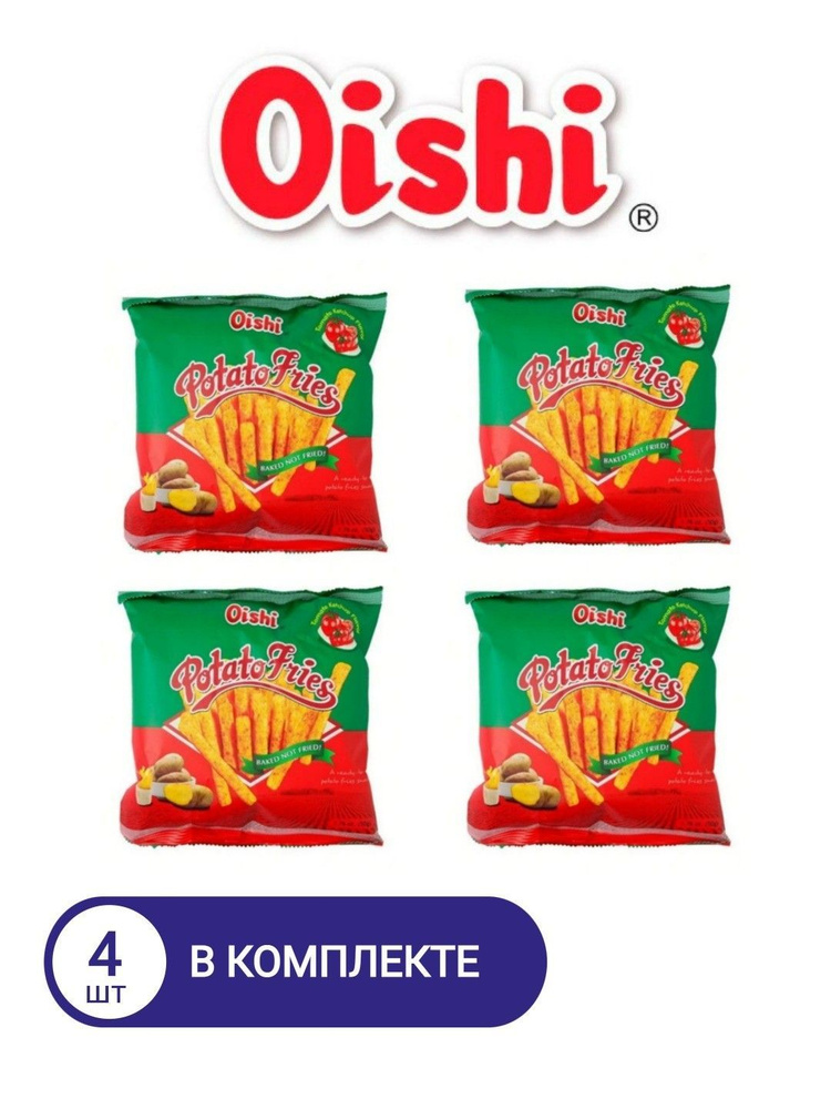 Чипсы, картофель фри OISHI со вкусом томатного кетчупа, 50 г * 4 шт.  #1