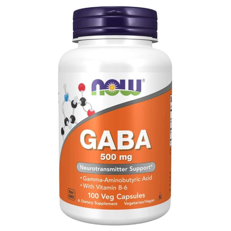 NOW гамма-аминомасляная кислота GABA 500 mg 100 caps #1