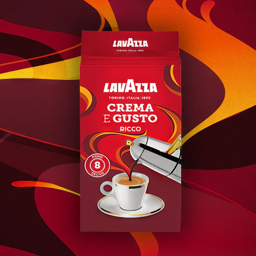 Кофе молотый Lavazza Crema e Gusto Ricco, 250г #1