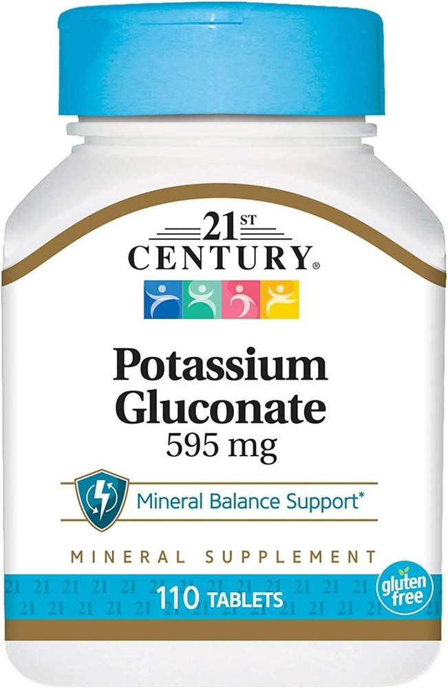 21st Century Potassium Gluconate 595 mg 110 tablets (калий глюконат) #1