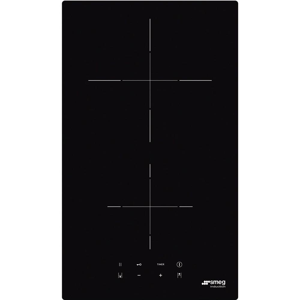 Индукционная варочная панель Smeg SI2321D, независимая, 2 конфорки, экспресс конфорка, 9 уровней, черная #1