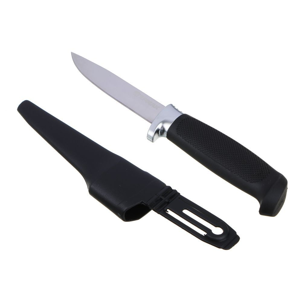 Нож универсальный туристический, с ножнами, 22см, нерж. сталь, пластик ЕРМАК  #1