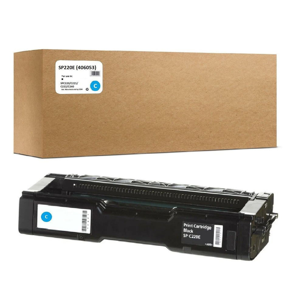 Картридж SP220E (406053) для Ricoh SPC220/C221/C222/C240 2.3K Cyan Compatible (Совместимый)  #1