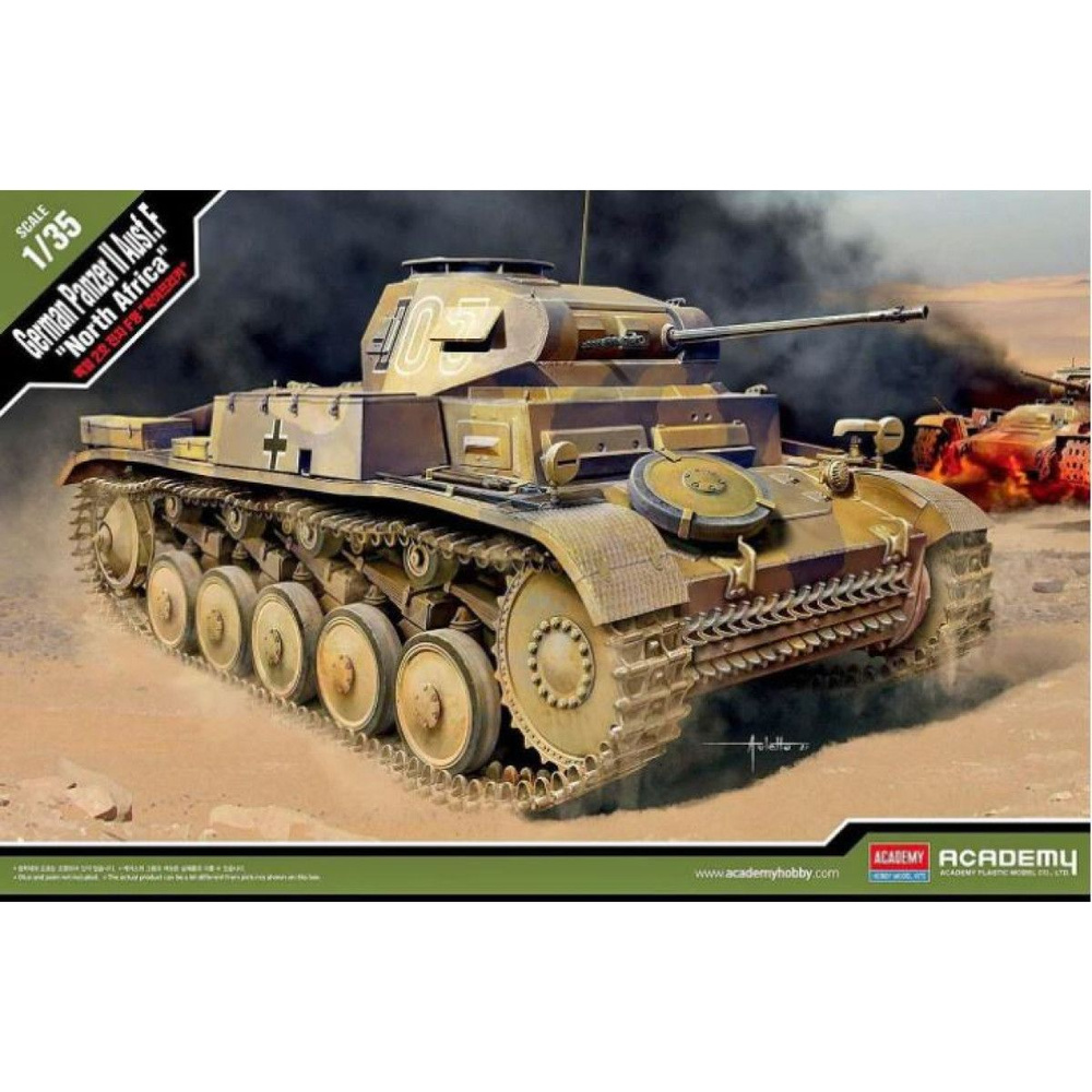 Academy сборная модель 13535 Panzer II Ausf. F North Africa 1:35 #1