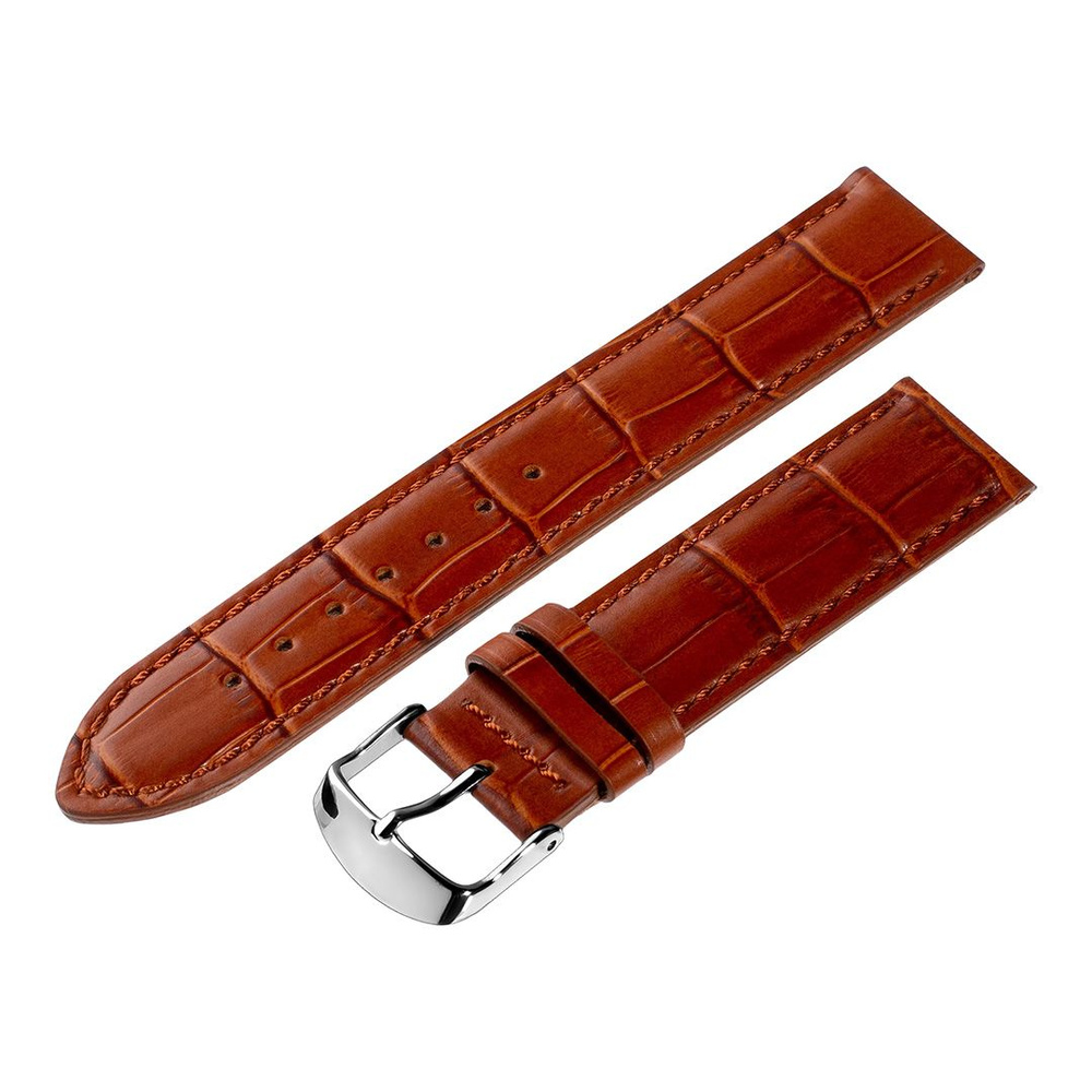 Ремешок для часов кожаный Hightone, ширина 22 мм, светло-коричневый  #1