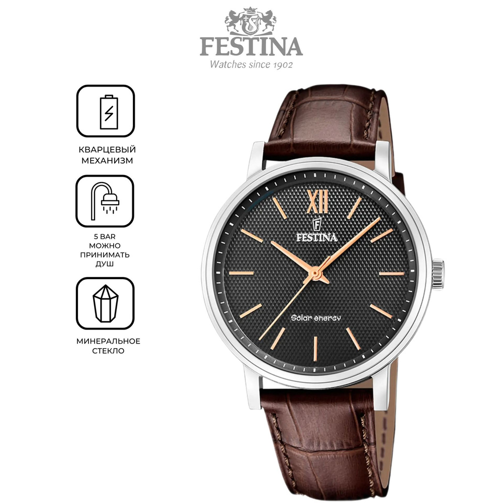 Мужские наручные часы Festina Solar F20660/6 с гарантией #1