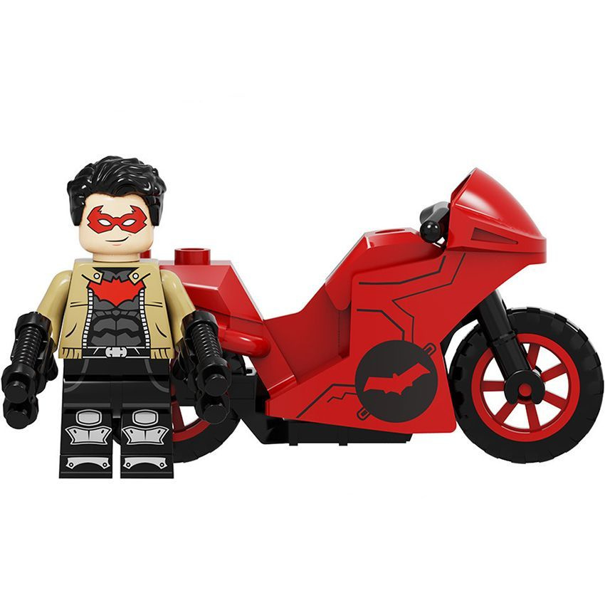 Фигурка DC, Найтвинг с мотоциклом, конструктор для мальчиков  #1