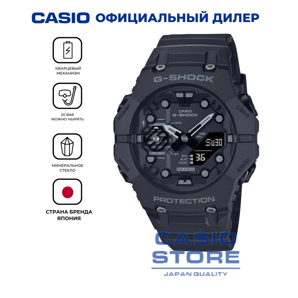 Противоударные японские мужские наручные часы Casio G-Shock GA-B001-1A с хронографом с гарантией  #1