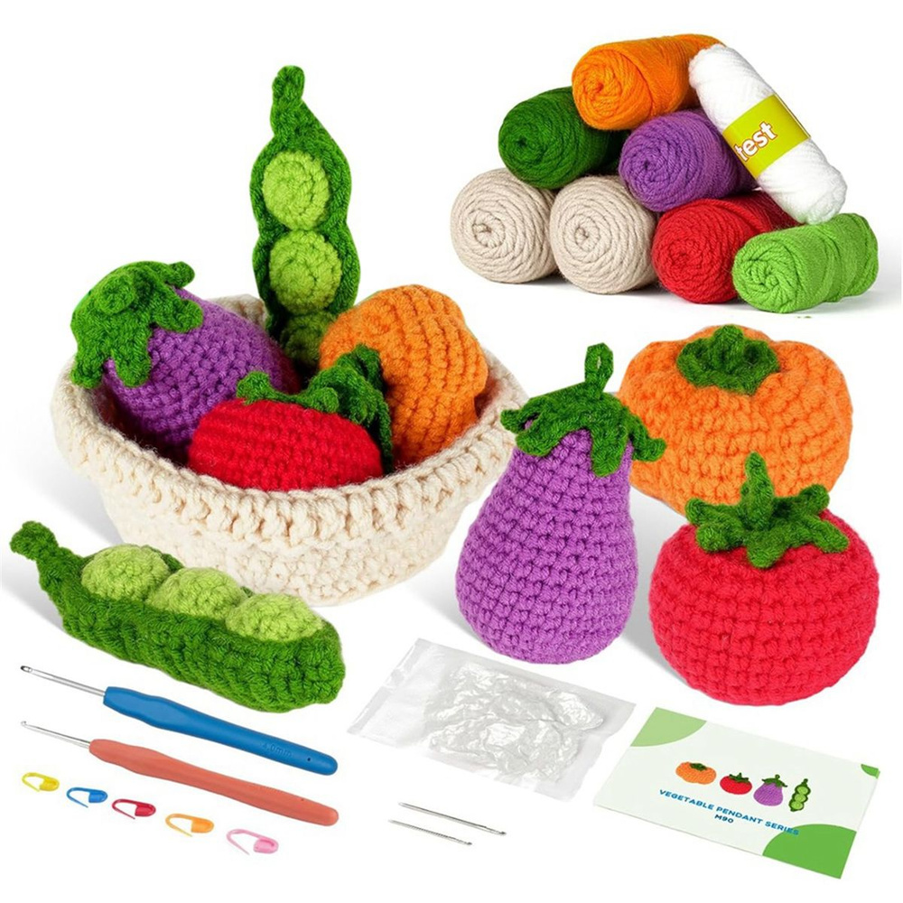 Набор для вязания овощей крючком начинающих с пошаговыми инструкциями ...