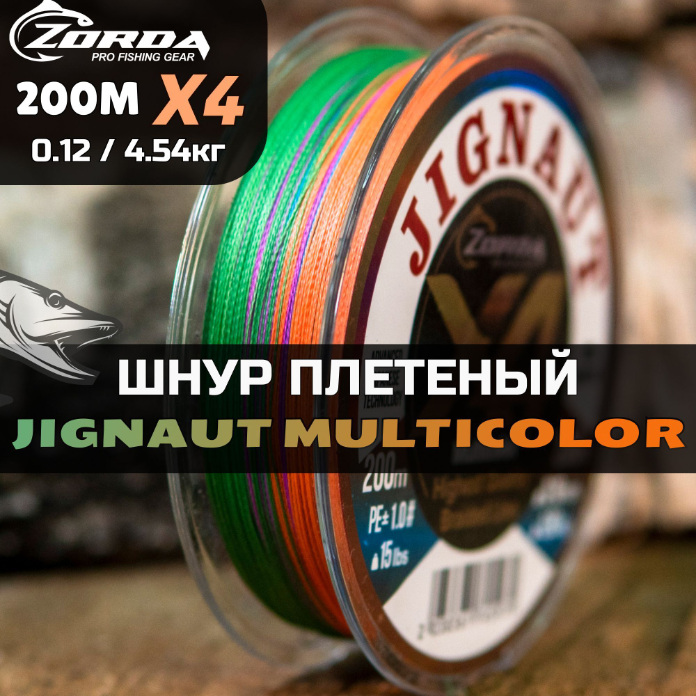 плетенка для рыбалки Zorda JIGNAUT multi 200м 0.12 на рыбалку #1