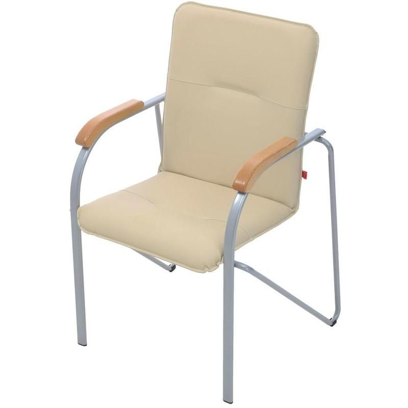 Комплект 2 шт, Конференц-кресло FA_SAMBA Silver к/з светло-бежевый DO122/бук, 622246  #1