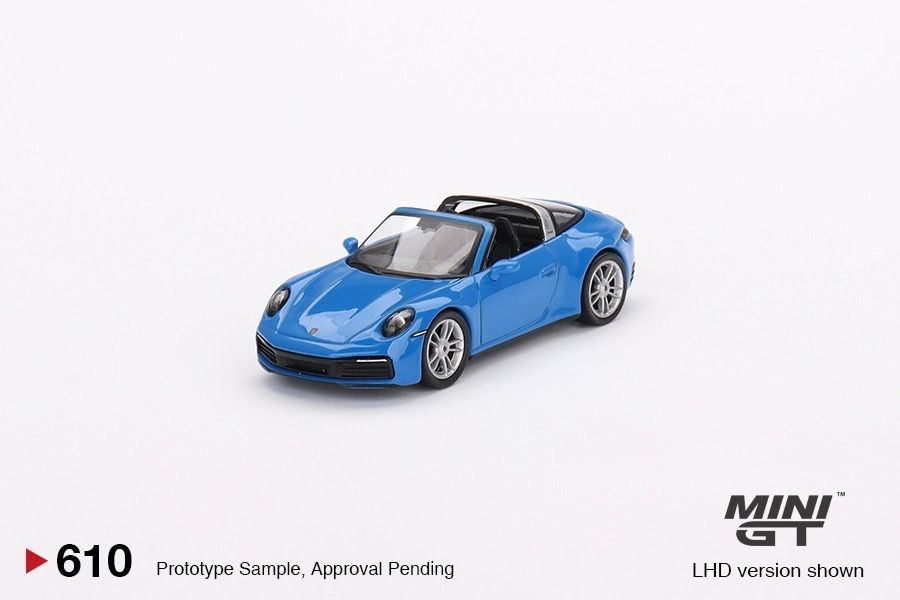 Модель коллекционная Mini GT 1:64 Porsche 911 (992) Traga4S Blue #1