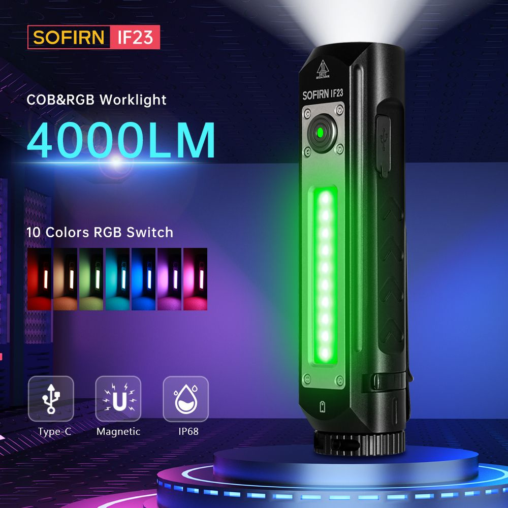 Sofirn IF23 6000K XHP50D Мощный светодиодный фонарь 21700 аккумулятор 4000лм USB C Перезаряжаемый прожектор #1