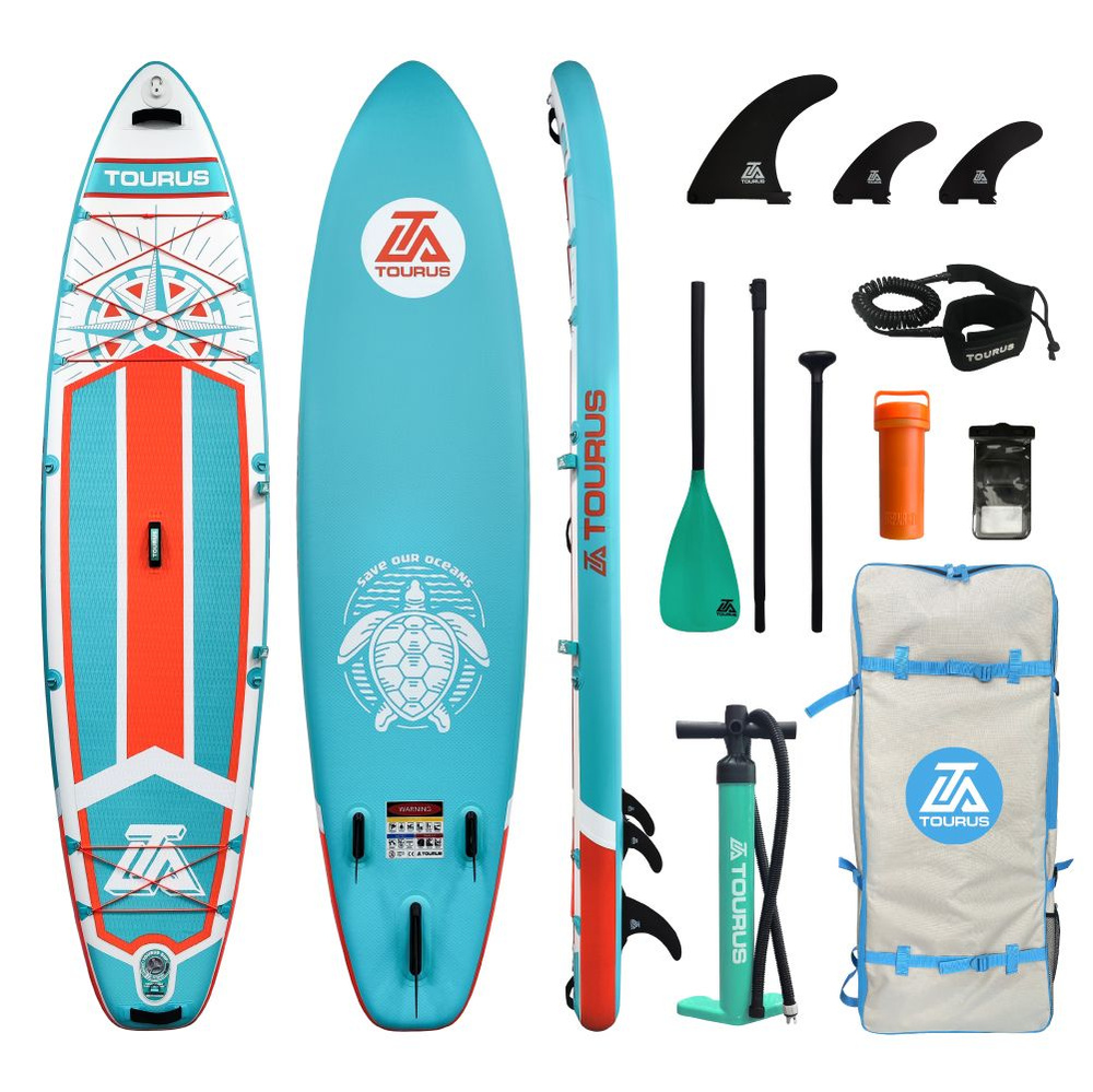 Надувная серфинг доска SUP board TOURUS 11.6 GLOBE 2024 (350х84х15 см) с рюкзаком, веслом, насосом и #1