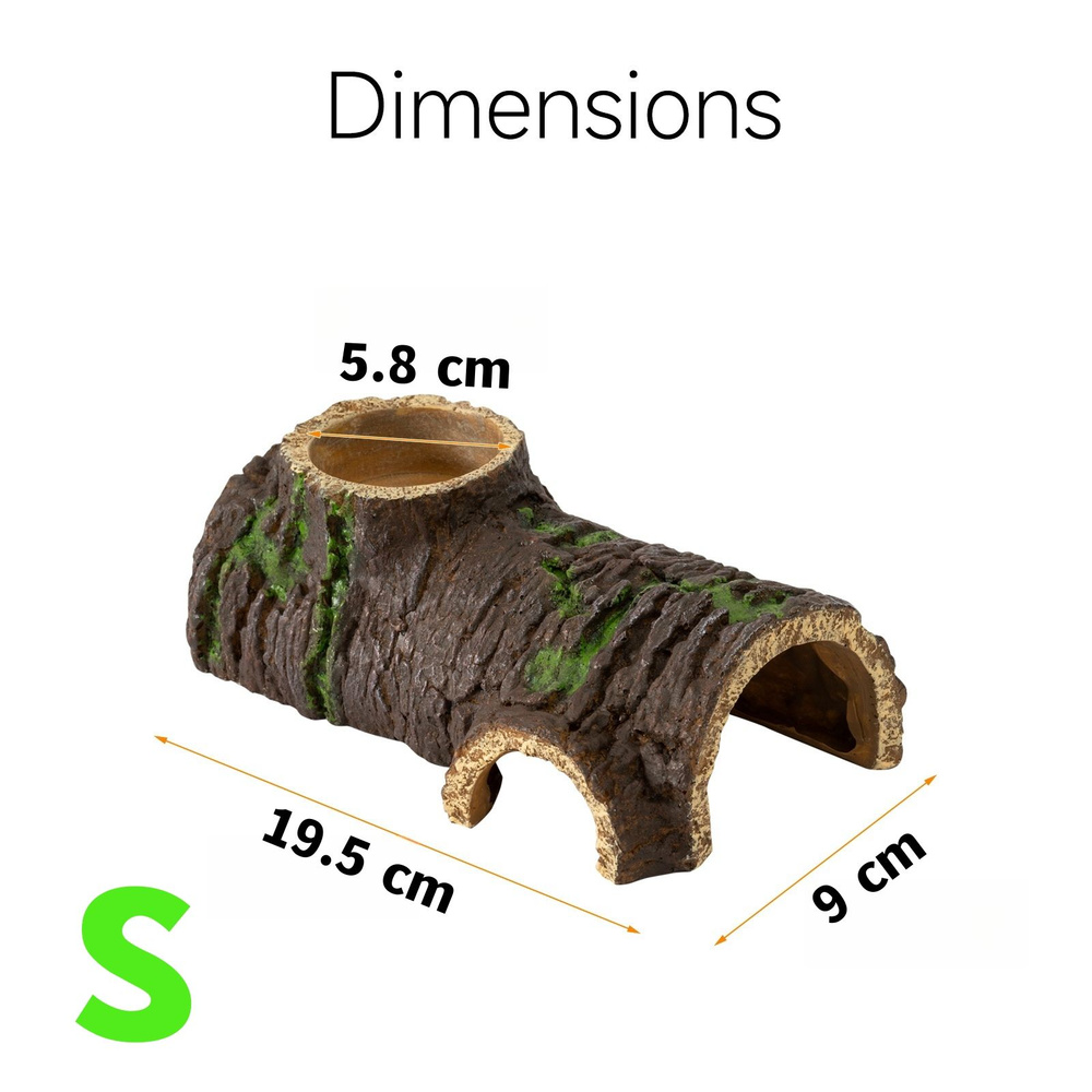 Укрытие для рептилий дупло/Светящийся мох/ 19.5*9cm #1