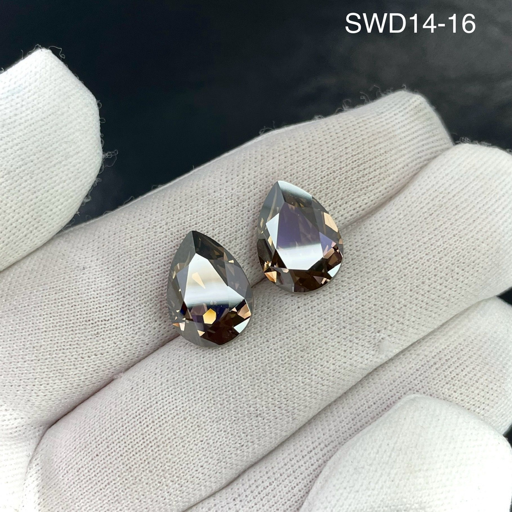 4320 Pear Fancy Stone Swarovski 14х10мм - 2 шт/уп. Стразы-Капли пришивные, производство Австрия, в комплекте #1