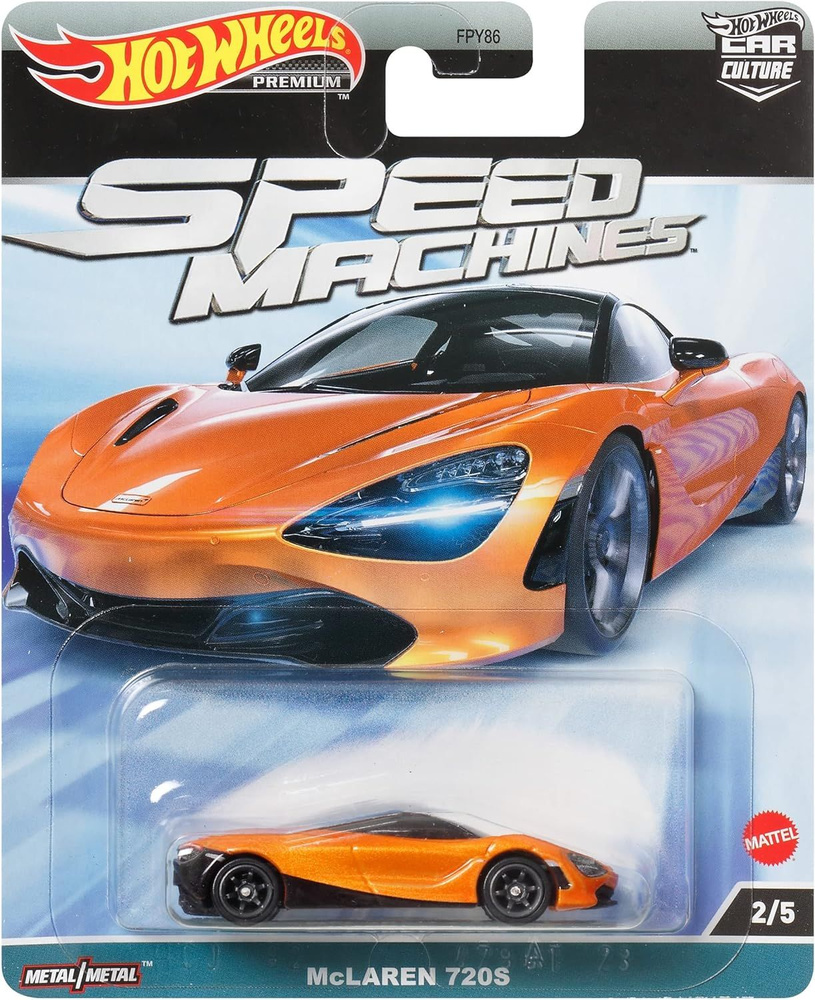 Коллекционная Premium машинка Hot Wheels McLaren 720S Ventura Orange (коллекция Car Culture 2023, серия #1