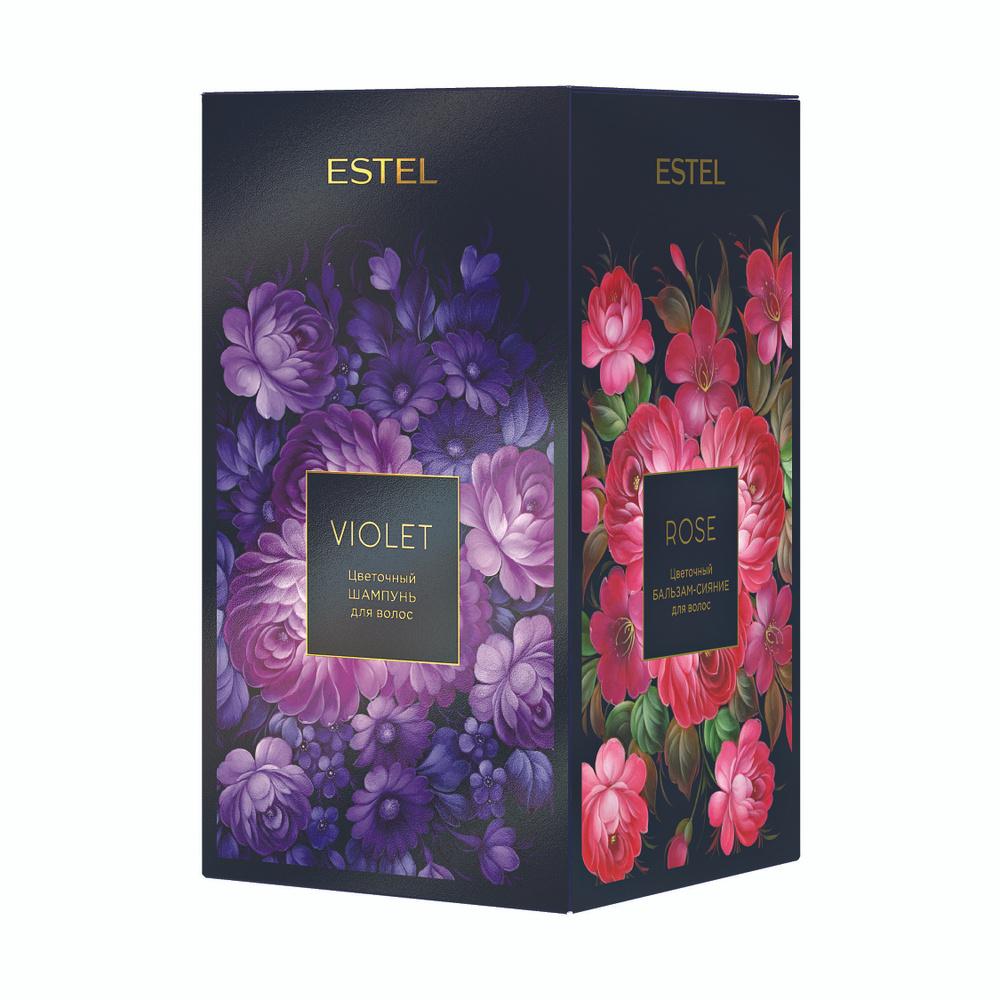 Estel Подарочный набор Цветочный Violet Шампунь для волос 250 мл. + Rose Бальзам-сияние для окрашенных #1