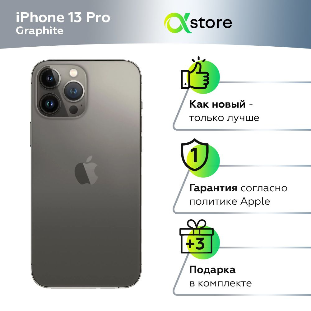 Apple Смартфон iPhone 13 Pro 6/128 ГБ, серый, Восстановленный #1