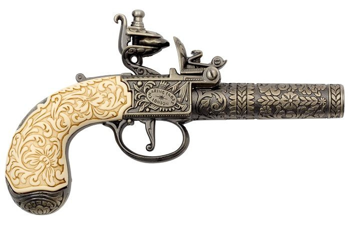 Пистолет карманный DENIX, Лондон 1795 г., длина 19,5 см #1