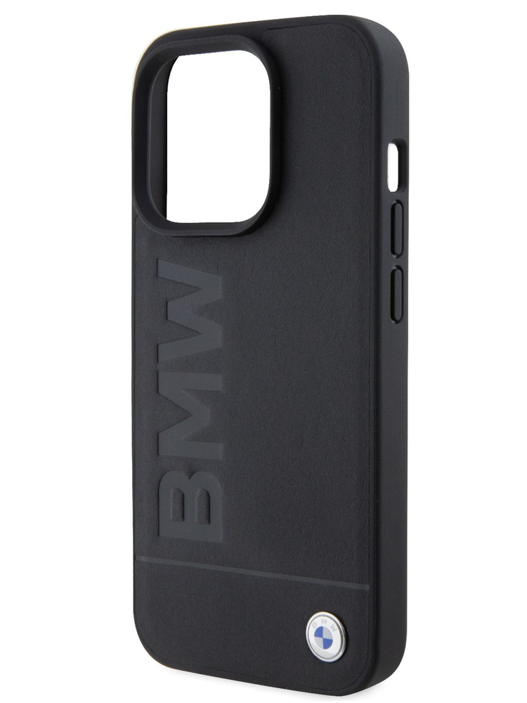 Чехол BMW Signature Leather Magsafe на Apple iPhone 15 Pro / Айфон 15 Про из натуральной кожи, противоударный, #1