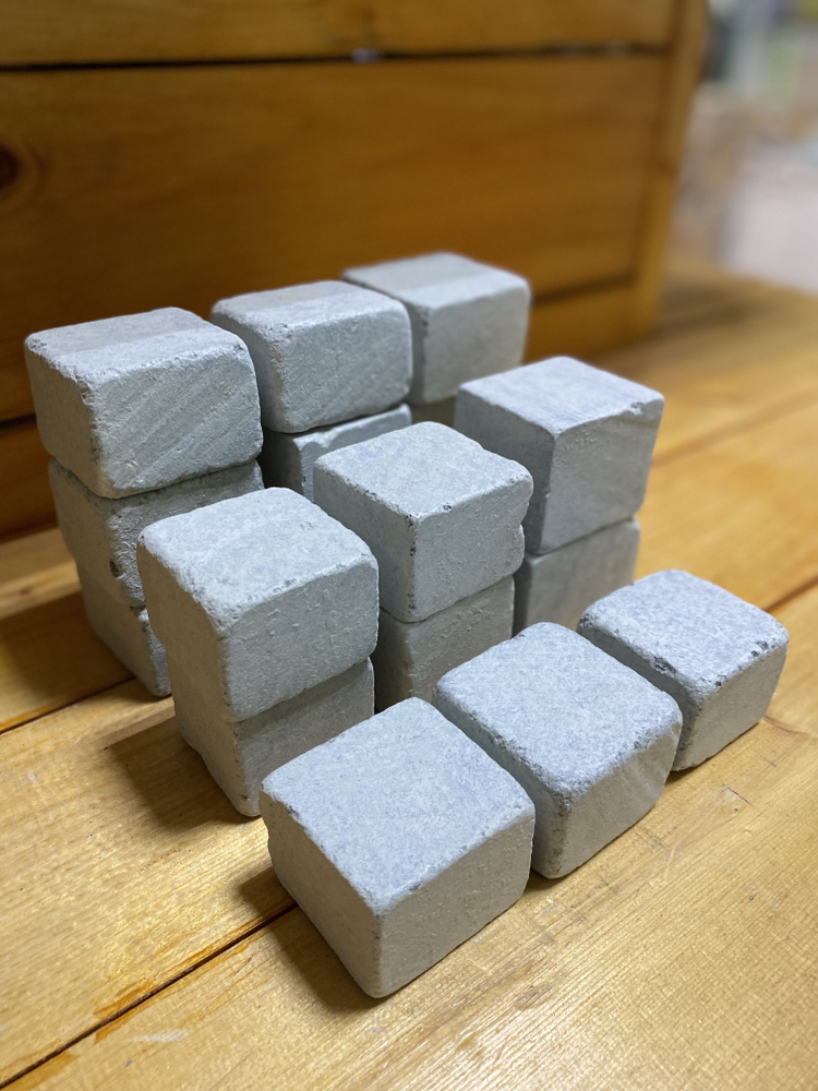 Камни для бани талькохлорит кубики 15 кг #1