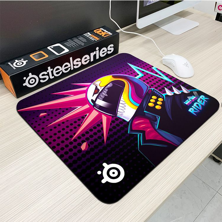 SteelSeries Игровой коврик для мыши steelseries-01c, L, фиолетовый, коричнево-красный  #1