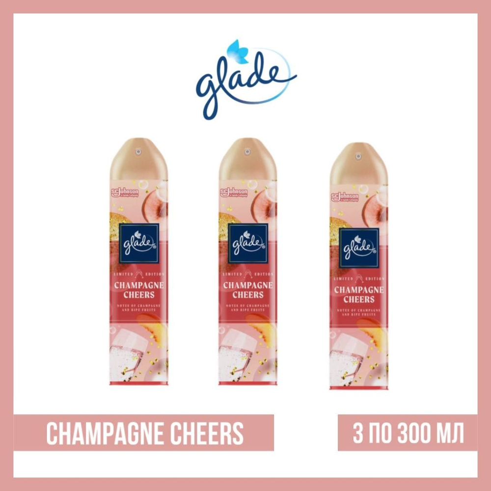 Комплект 3 шт. Аэрозоль, Glade Champagne Cheers, 3 шт. по 300 мл. #1