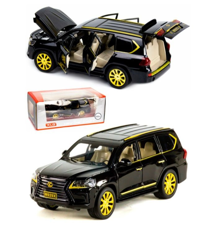 Коллекционная металлическая модель машины Lexus LX570 . Масштаб 1:24 (20 см) в индивидуальной коробке, #1