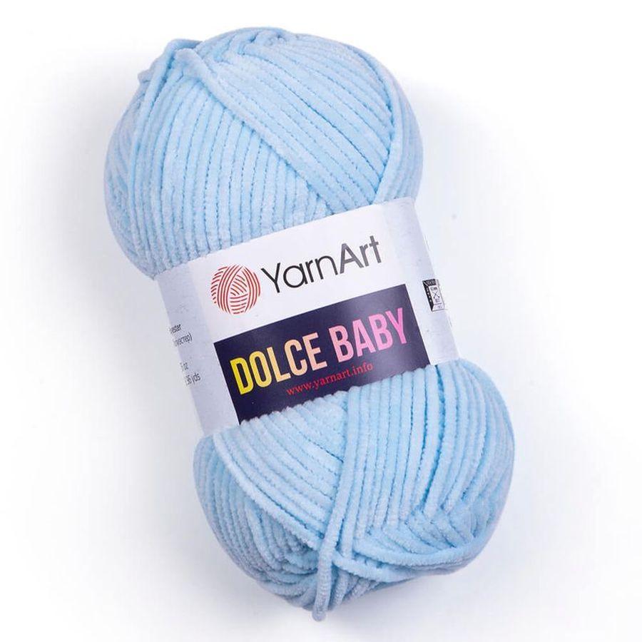 Пряжа YarnArt Dolce baby 1 шт 50 гр/85 м 100% микрополиэстер 749 голубой  #1