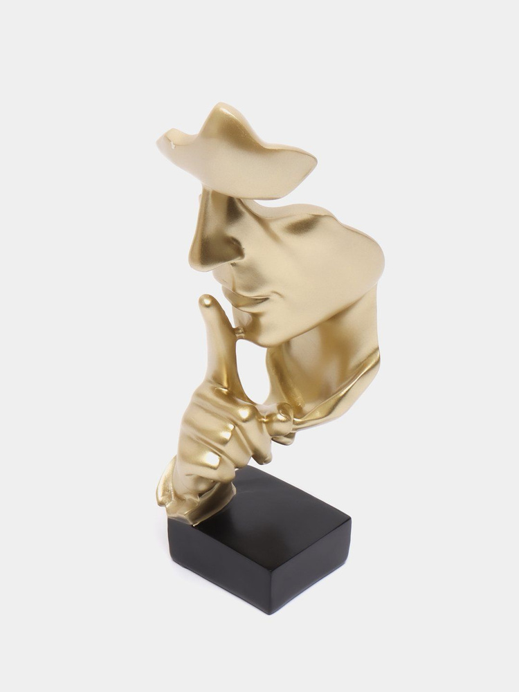 Золотая скульптура-статуэтка "Молчание-золото" #1
