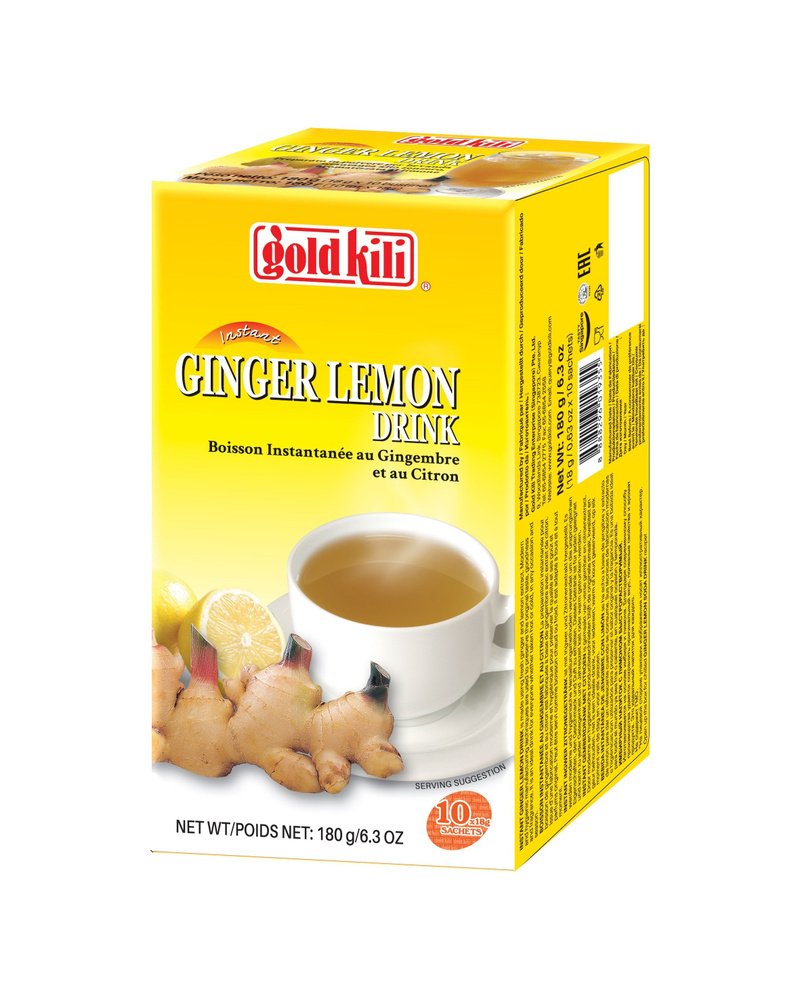 Имбирный напиток с лимоном Gold Kili растворимый 180 г (10 стиков по 18г)  #1