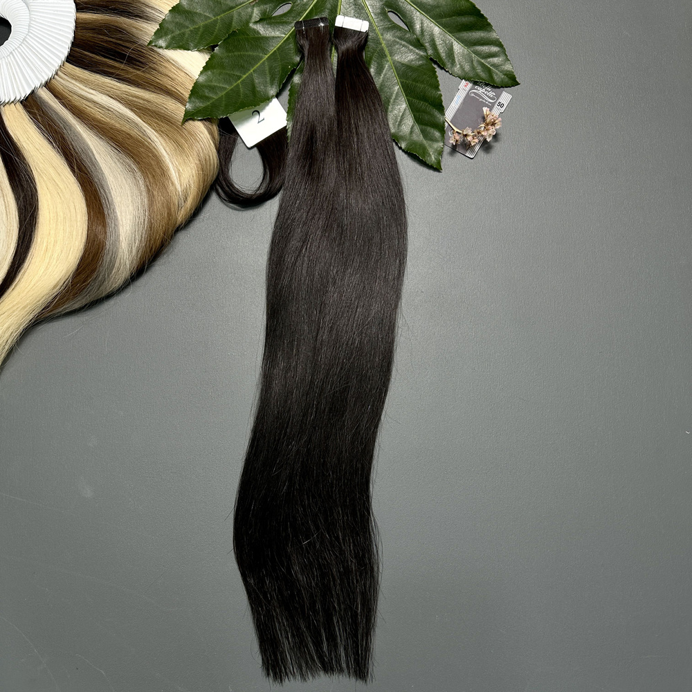 Волосы славянские люкс на ленте 2,8см 2 50-55см (20 лент) #1