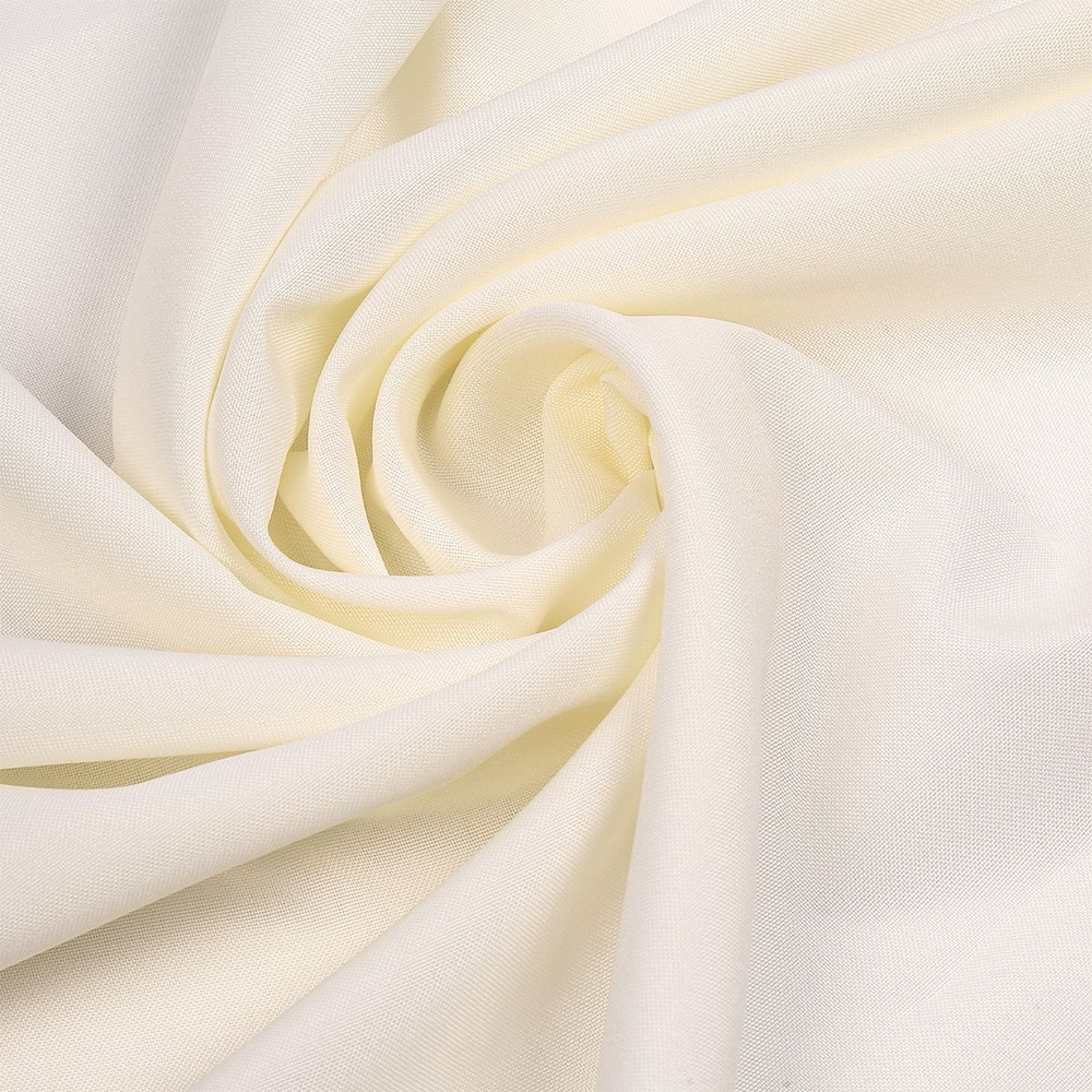 Ткань для шитья габардин 150 см х 100 см, 150 г/м2 белый молочный  #1