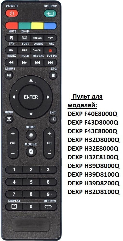 Пульт для телевизора Dexp #1