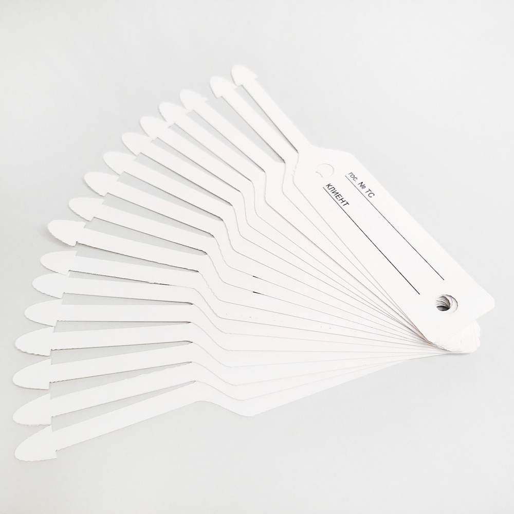 Бирка универсальная из пластика с печатью - 100 шт. - купить с ...