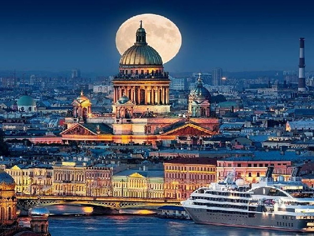 Картина по номерам на холсте 40*50 см "Белые ночи в Санкт-Петербурге"  #1
