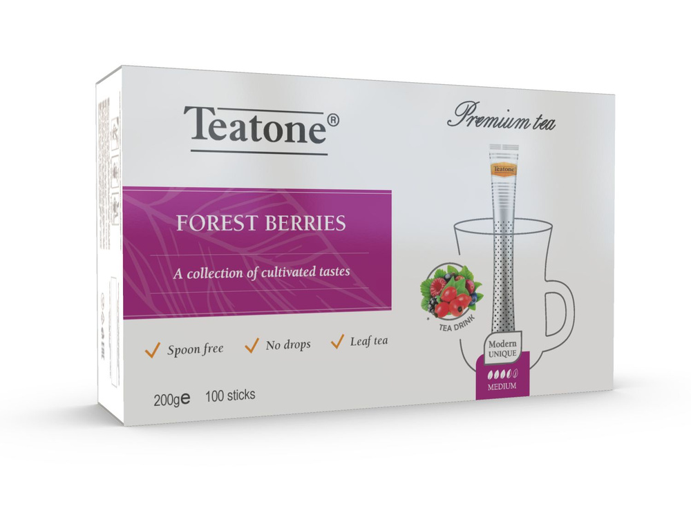 Чайный напиток TEATONE Лесные ягоды в стиках, 100 шт*2г #1