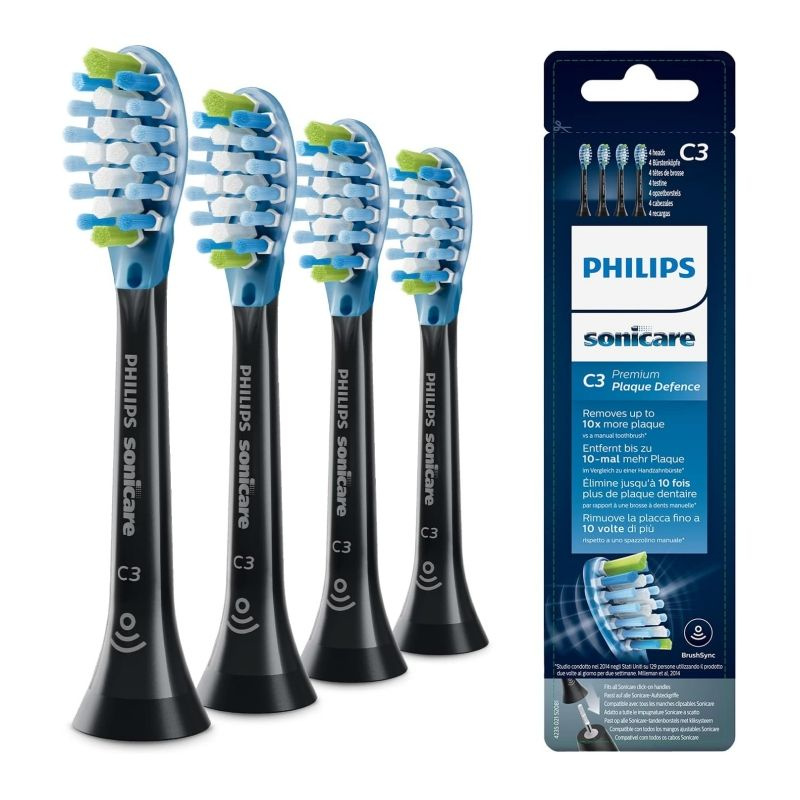 Стандартные головки звуковой зубной щетки Philips Sonicare C3 Premium для борьбы с зубным налетом HX9042/65,black,4шт #1