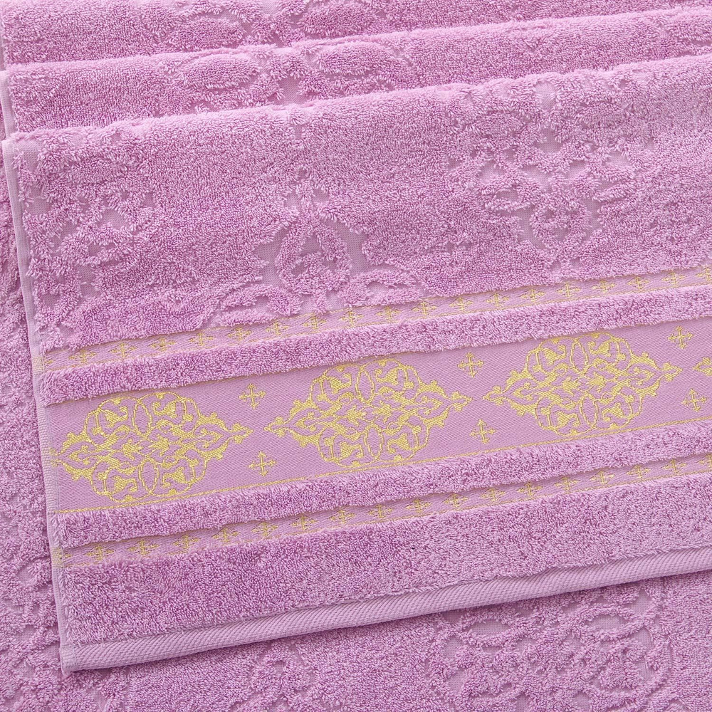 Полотенце Махровое Банное 70х140 "Роскошь легкий розовый" плотность 500 г/м2  #1