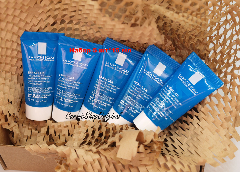 La Roche-Posay Effaclar M+ (Новинка) Очищающий пенящийся гель для жирной чувствительной кожи, Набор 5*15 #1