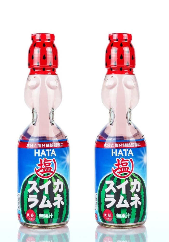 Газированный напиток Ramune HATA KOSEN со вкусом арбуза 200мл (Япония) 2шт  #1