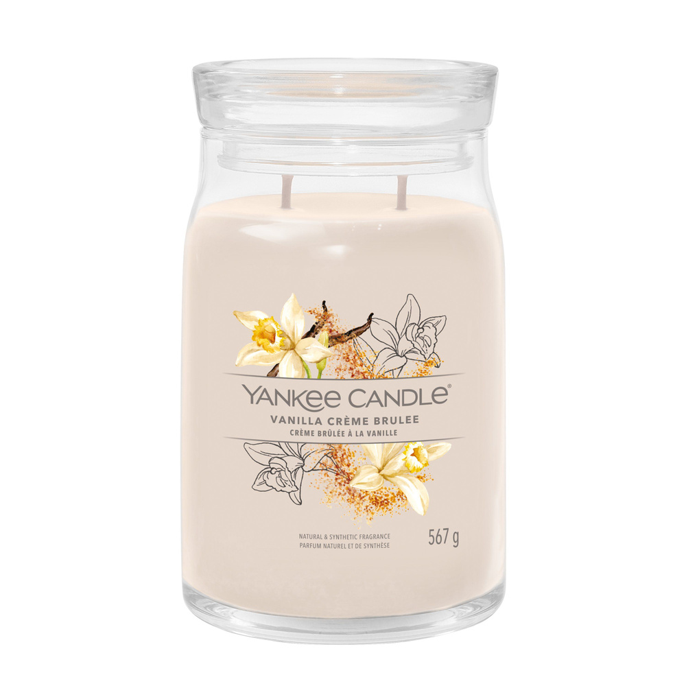 Yankee Candle Свеча ароматическая "Ванильный крем брюле", 16 см х 9 см, 1 шт  #1