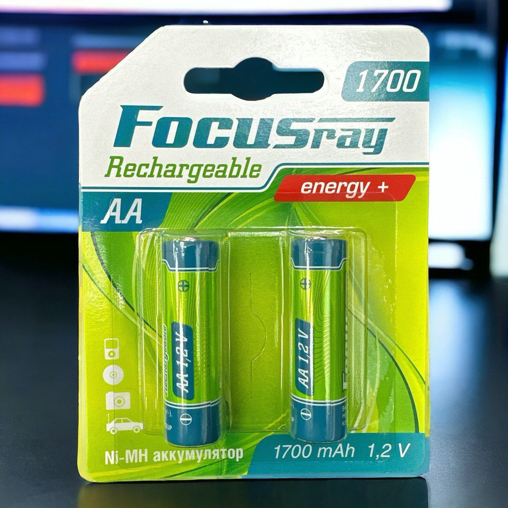 Никель-металлогидридный аккумулятор FocuSray Rechargeable AA 1700 mAh  #1