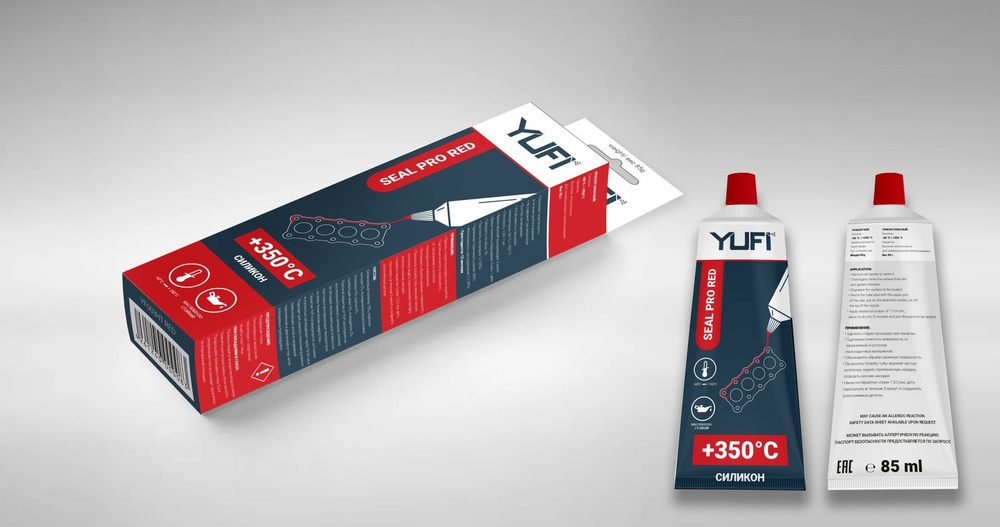 YUFI Герметик-прокладка высокотемпературный красный #1