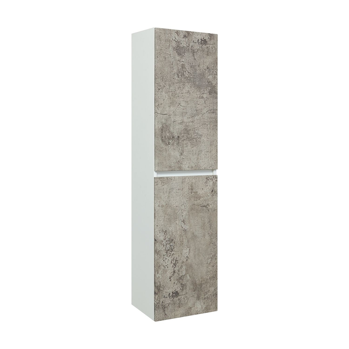 Шкаф-пенал для ванной / Runo / Манхэттен 35 /универсальный/серый бетон/ подвесной /