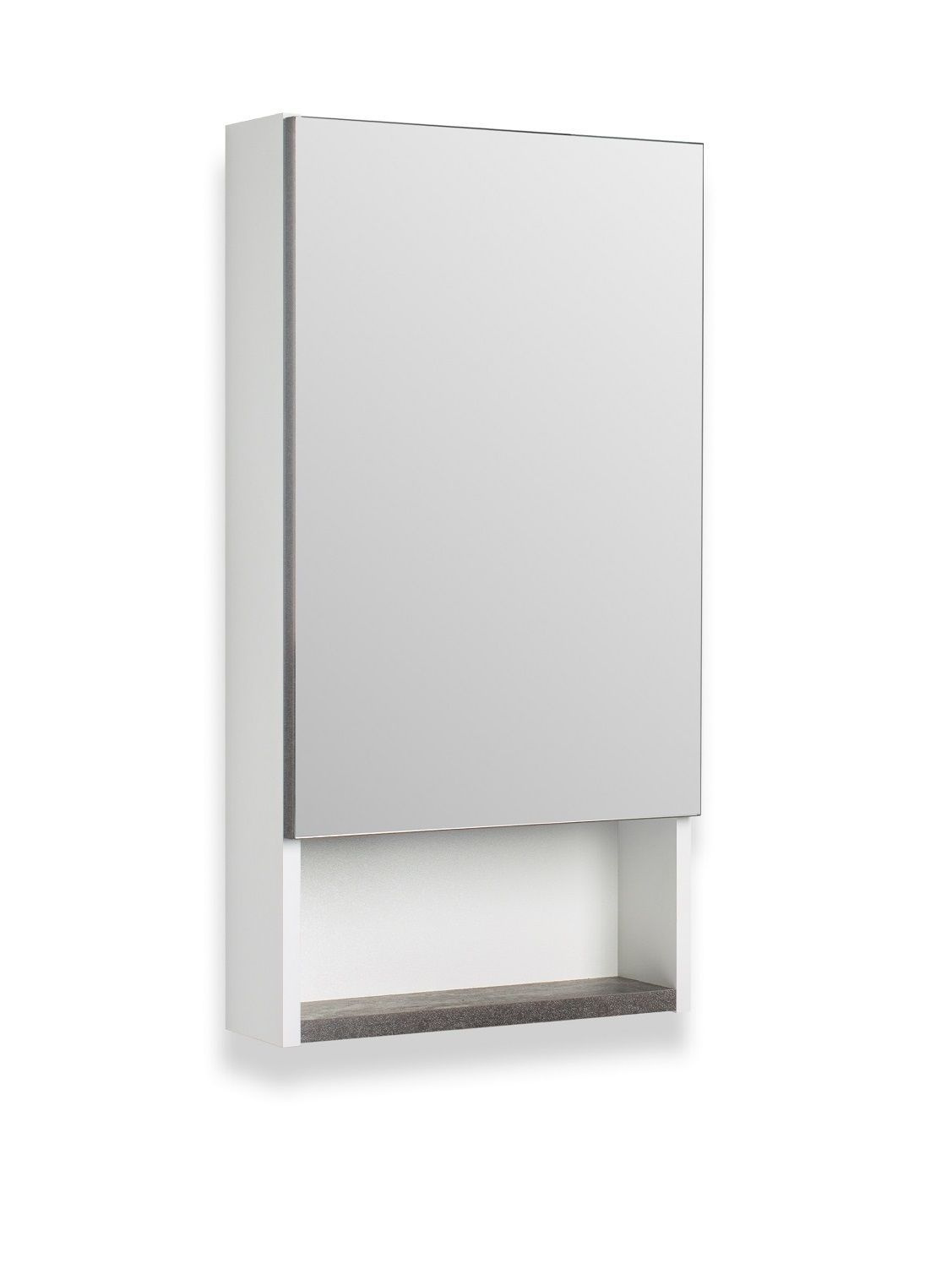 Зеркальный шкаф для ванной Runo Бари 40 /железный камень