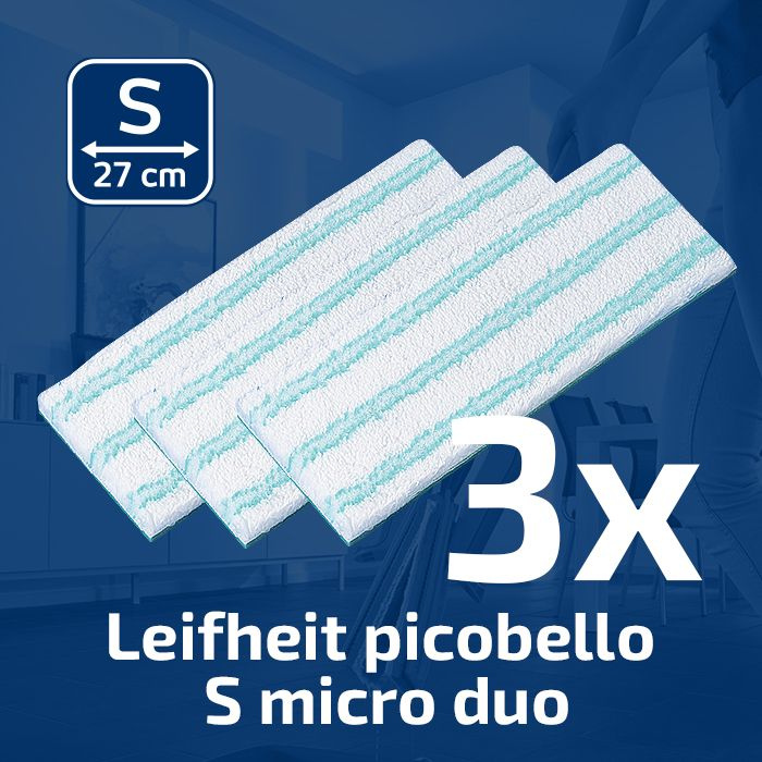 Комплект из 3-х сменных насадок для швабры Leifheit Picobello S micro duo.