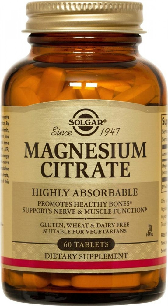 Solgar, Magnesium Citrate "Цитрат магния", 200 мг, 60 таблеток #1